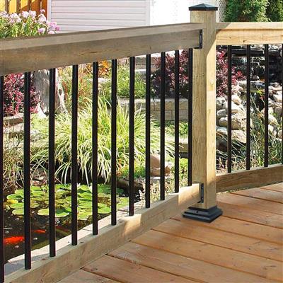 Nuvo Iron RDPS32 32 in. x 3/4 in. Round Black Metal Tube Baluster (10-Pack)