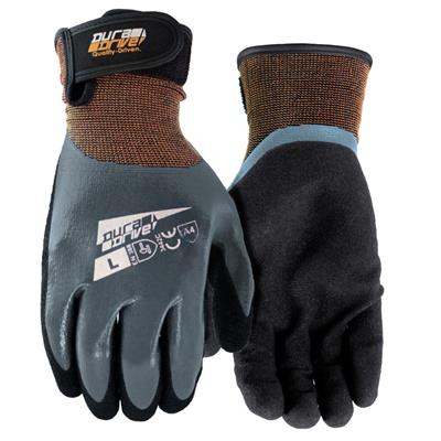 DuraDrive Grey BARRICADE Nitrile Double Dipped Liquid Resistant Work Gloves for Wet & Oily Environments