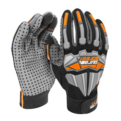 DuraDrive Black/Grey ATOM PVC Dot Grip Impact-Resistant Touch-Screen Work Gloves