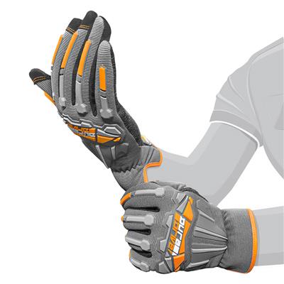 DuraDrive Grey SABLE Impact-Resistant Abrasion Resistant Technical Work Gloves