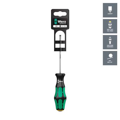 Wera 05100043001 335 SB Kraftform Plus 0.8 x 4.0 x 100mm Slotted Drive Screwdriver