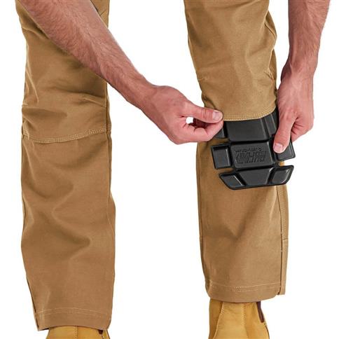 DuraDrive Men's EASY RIDER Khaki Relaxed Fit Water Repellent Brush Duck Cotton Work Pants