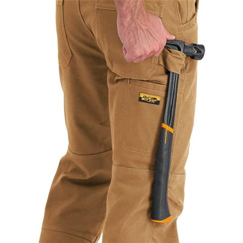 DuraDrive Men's EASY RIDER Khaki Relaxed Fit Water Repellent Brush Duck Cotton Work Pants