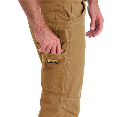 DuraDrive Men's EASY RIDER Khaki Relaxed Fit Water Repellent Brush Duck Cotton Work Pants
