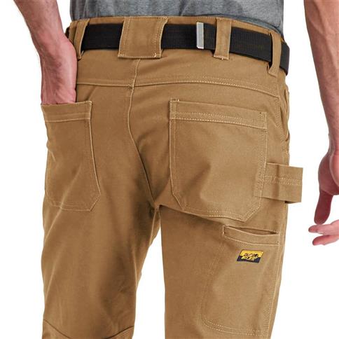 DuraDrive Men's EASY RIDER Khaki Relaxed Fit Water Repellent Brush Duck Cotton Work Pants