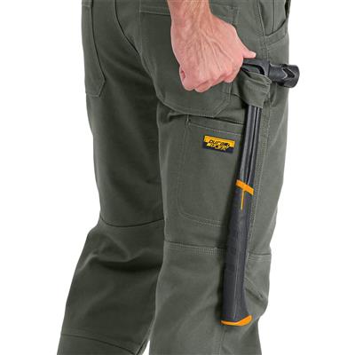 DuraDrive Men's EASY RIDER Moss Green Relaxed Fit Water Repellent Brush Duck Cotton Work Pants