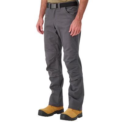 DuraDrive Men's EASY RIDER Grey Relaxed Fit Water Repellent Brush Duck Cotton Work Pants