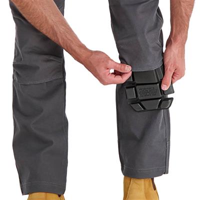 DuraDrive Men's EASY RIDER Grey Relaxed Fit Water Repellent Brush Duck Cotton Work Pants