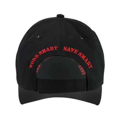 IHL 28782 Black One Size Baseball Cap with Velcro Closure