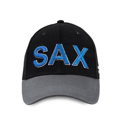 SAX 28786 Two Tone Black & Grey Baseball Cap with Adjustable Closure
