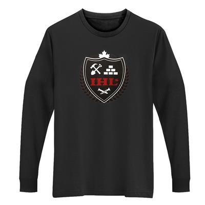 IHL L.SLEEVE COTTON T-SHIRT W/ELITE BADGE LOGO BK
