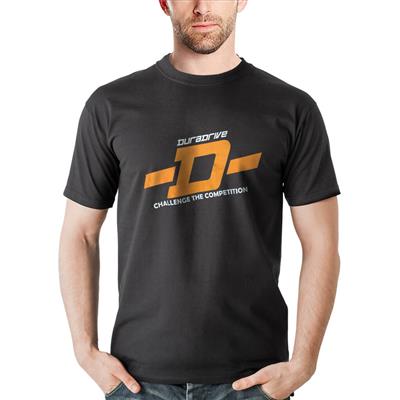 DuraDrive Men's Black Short Sleeve Cotton T-Shirt 