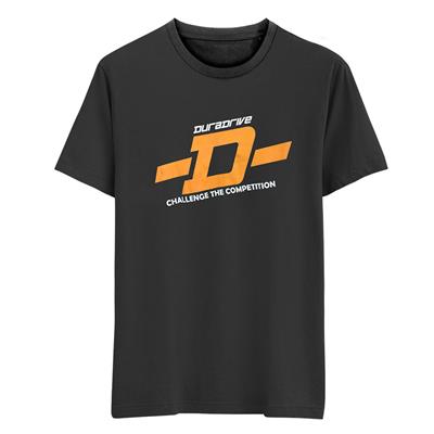 DuraDrive Men's Black Short Sleeve Cotton T-Shirt 