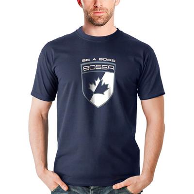 BOSSA Men's Navy Short Sleeve Cotton T-Shirt