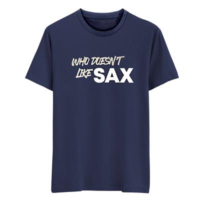 SAX Men's Navy Short Sleeve Cotton T-Shirt 