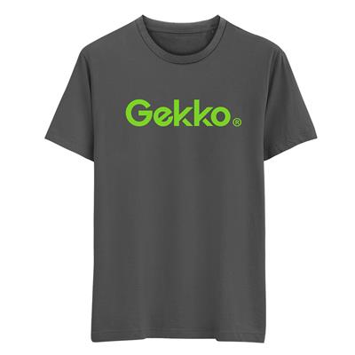Gekko Men's Grey Short Sleeve Cotton T-Shirt