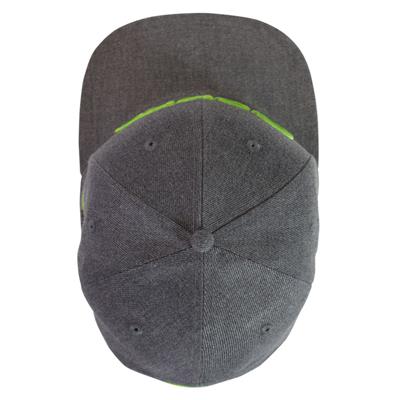 Gekko Dark Heather Grey Flat Brim Cap with Snap-Back Closure