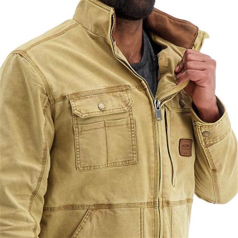 DuraDrive Men's SONI Khaki Vintage Lined Utility Jacket