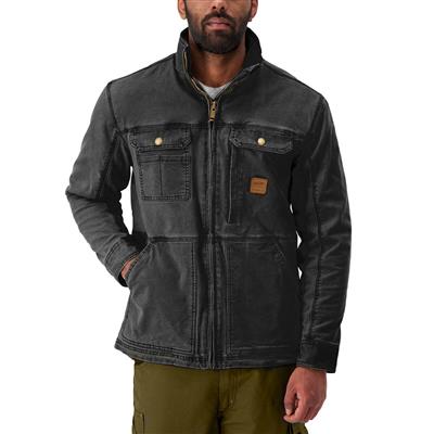 DuraDrive Men's SONI Black Vintage Lined Utility Jacket