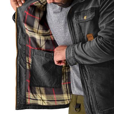 DuraDrive Men's SONI Black Vintage Lined Utility Jacket