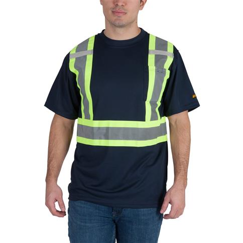 DuraDrive Men's Navy Hi-Vis Short Sleeve Cooling Safety T-Shirt