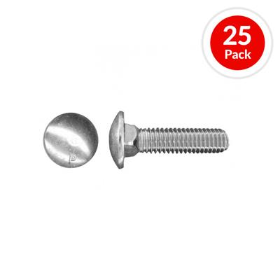 H Paulin 1/2 in. x 6 in. Zinc Coated Carriage Bolts (25-Box)