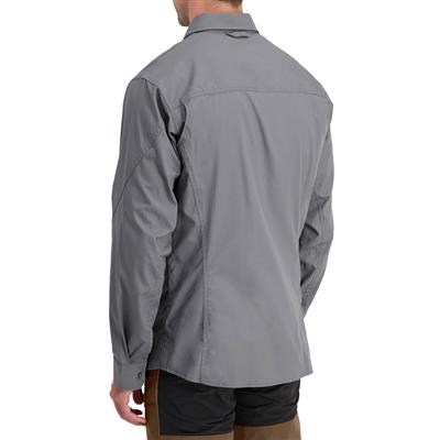 DuraDrive Men's HERO RED LABEL Grey Ripstop Long Sleeve Work Shirt