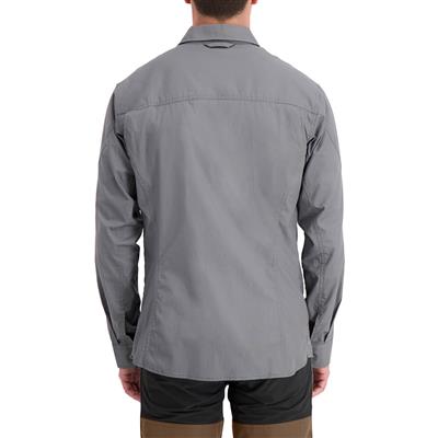 DuraDrive Men's HERO RED LABEL Grey Ripstop Long Sleeve Work Shirt