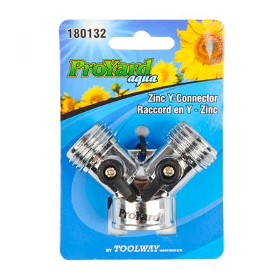 Toolway 180132 2-Valve Y Connector Garden Hose