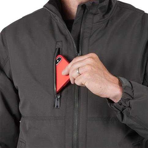 DuraDrive Men's URBAN RED LABEL Grey Waterproof Fleece Lined Jacket