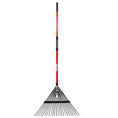 DuraDrive 71 in. x 24 in. 24-Tine Fibreglass Long Handle Forged Springback Metal Head Lawn Rake