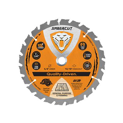 DuraDrive SABERCUT 7-1/4 in. x 24 Tooth Carbide Framing Saw Blade
