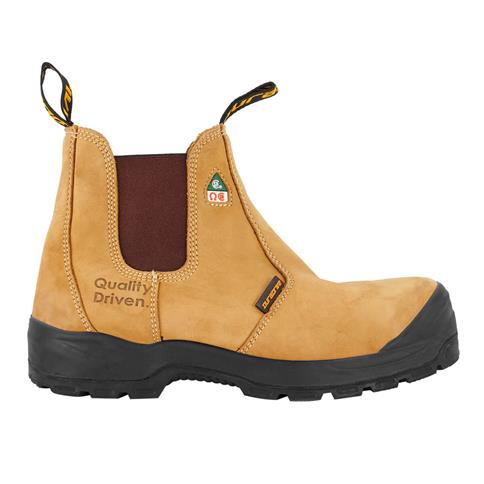 DuraDrive Men's CSA PRONTO 6 in. Wheat Nubuck  Slip-On Metal-Free Water-Resistant Safety Work Boots