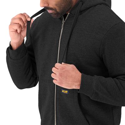 DuraDrive Black Label Waffle Lined Zipper Black Hoodie