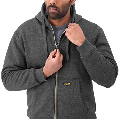 DuraDrive Black Label Waffle Lined Zipper Dark Grey Hoodie