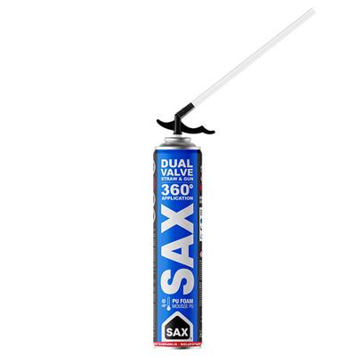 SAX 360 24.5 oz. Extreme Climate Dual Valve Straw & Gun-Grade Expanding Insulating Spray Foam Gun-Grade Sealant