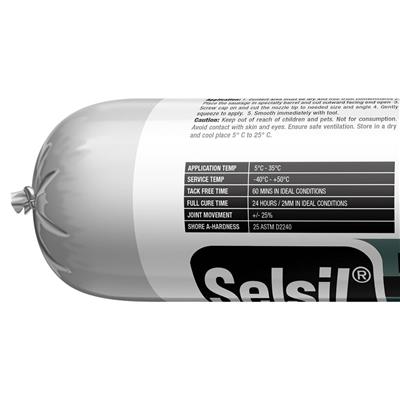 Selsil 600-mL White Masonry and Metal Expanding Joints Polyurethane Adhesive Sealant Sausage