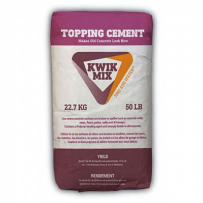 KWIK MIX 50 lb. Grey Trowel and Bond Topping Cement