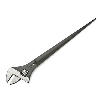 Williams 13625A 15 in. Black Phosphate Finish Steel Adjustable Construction Tapered Spud Handle Tether Wrench with 1-1/2 in. Jaw Opening