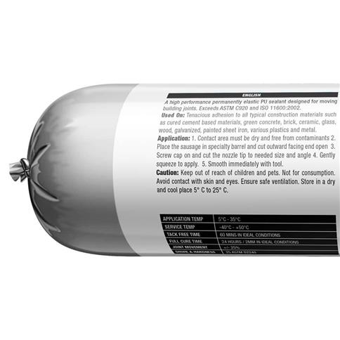 Selsil 600-mL Grey Masonry and Metal Expanding Joints Polyurethane Adhesive Sealant Sausage