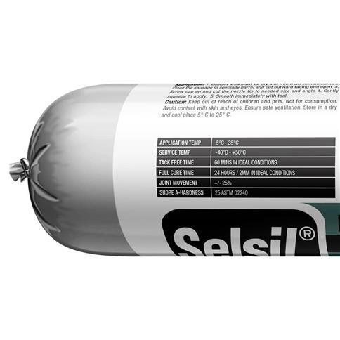 Selsil 600-mL Grey Masonry and Metal Expanding Joints Polyurethane Adhesive Sealant Sausage