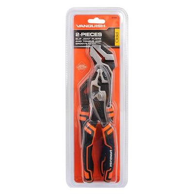 VANQUISH 3194 8 in. Slip Joint Plier and 10 in. Tongue & Groove Plier Set (2-Piece)