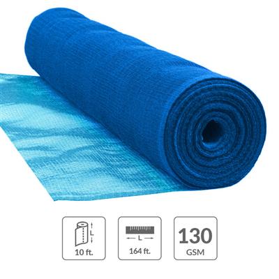 DuraDrive 10 ft. x 164 ft. 130-GSM Blue Safety Scaffold Fire Retardant Debris Netting 