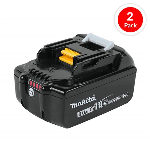 Makita 196681-7 / BL1850B-2 18-Volt LXT 5.0-Ah Lithium-Ion Battery with Fuel Gauge (2-Pack)