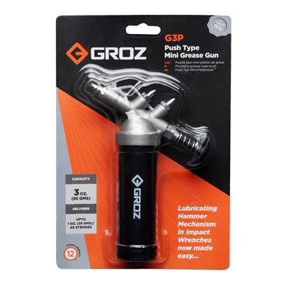 GROZ G3P 3-oz. Air Tool Mini Push-Type Grease Gun