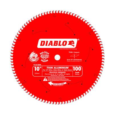 DIABLO D10100N 10 in. 100-Tooth Thin Micro-Grain Carbide Tipped Aluminum Cutting Saw Blade
