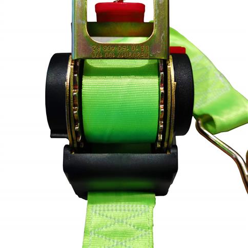 Gekko AH-606 2 in. x 15 ft. 1,100 lb. Working Load Limit Spring Retractable Ratchet Tie Down Strap with J-Hooks