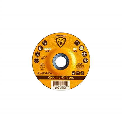 SABERCUT 5 in. x 1/16 in. x 7/8 in.  Depressed Centre Metal Cut-Off Wheel