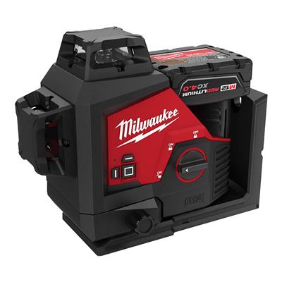 Milwaukee 3632-21 M12 12-Volt Lithium-Ion Cordless Green 360-Degree 3-Plane Laser Kit