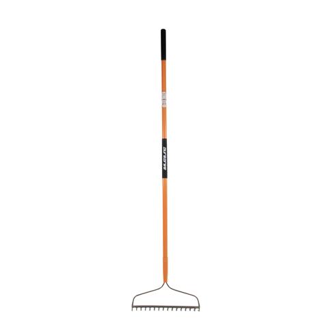 DuraDrive R101-16FL 68 in. 16-Tine Fibreglass Long Handle Hardened Steel Head Bow Rake